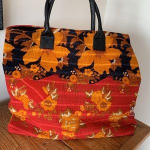 Canyon Design Studio Large Cotton Quilted Tote - Brand New